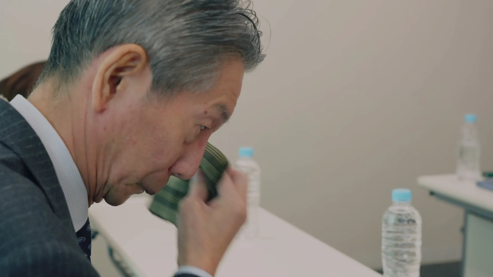 安堵の表情を見せる南都技研多田代表